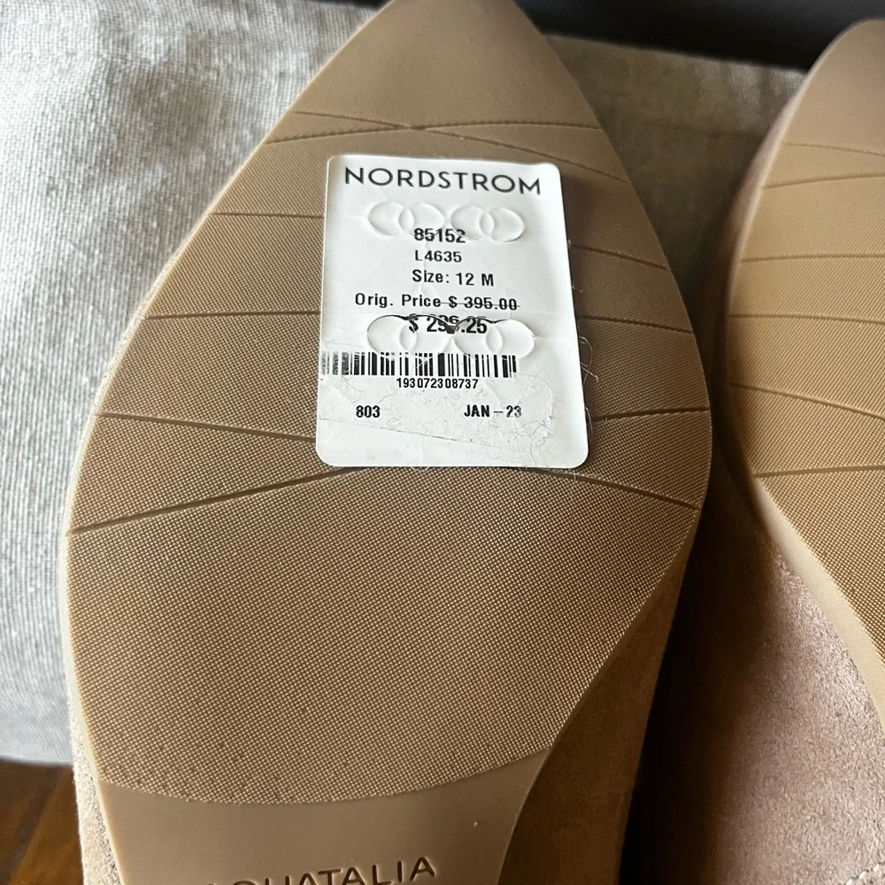 NWT Aquatalia Tan Suede Ankle Boots Kaylani in Original Box Women’s 12 / 42
